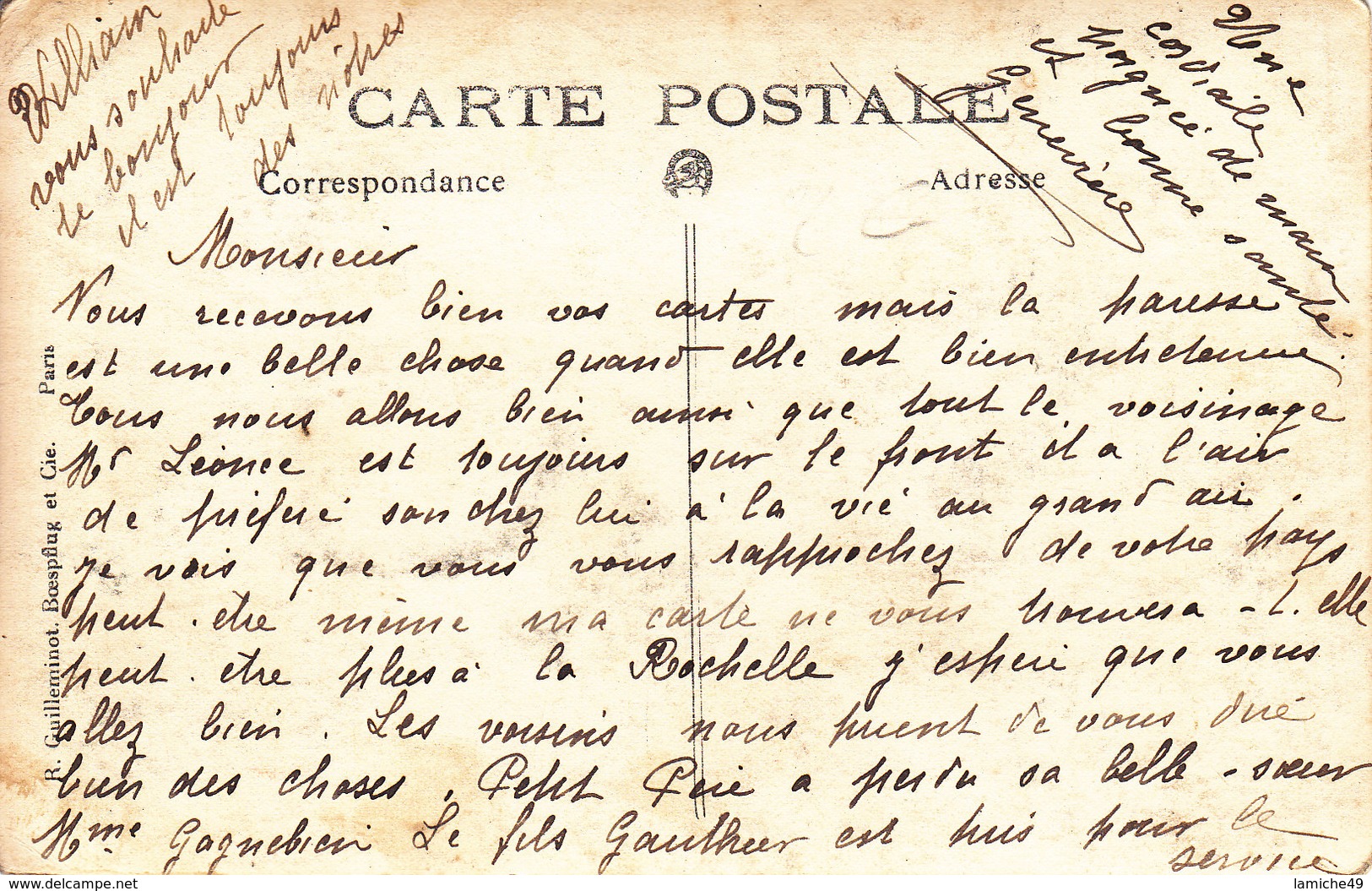 Carte Photo à Identifier Dans Le Texte Au Verso LA ROCHELLE Dans Le Texte (femme Avec Coiffe) - A Identificar