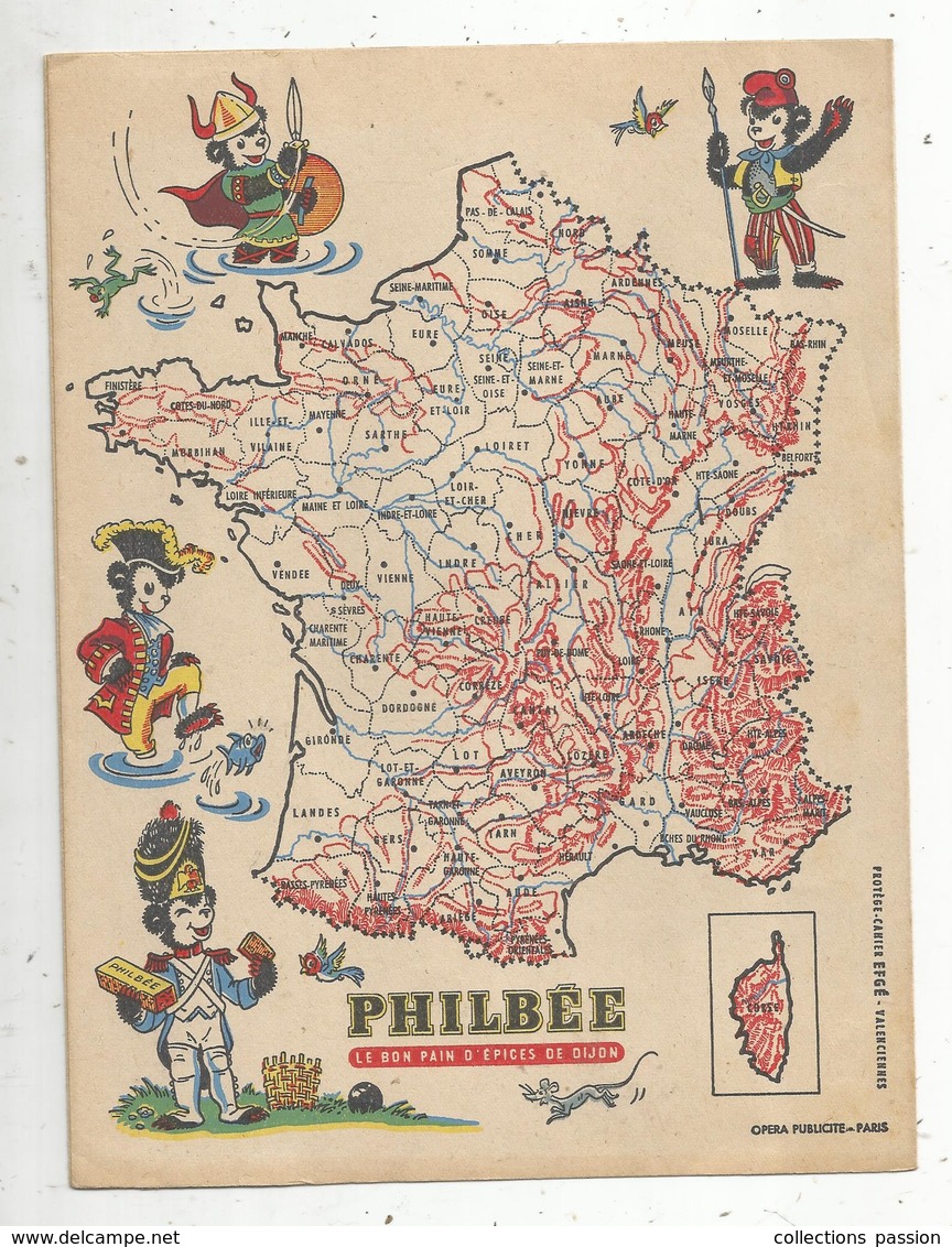 Protége Cahier ,  Pain D'épices De DIJON, PHILBEE, 2 Scans,coll.  Grands Capitaines , Rois De France, Frais Fr 1.75 E - Coberturas De Libros