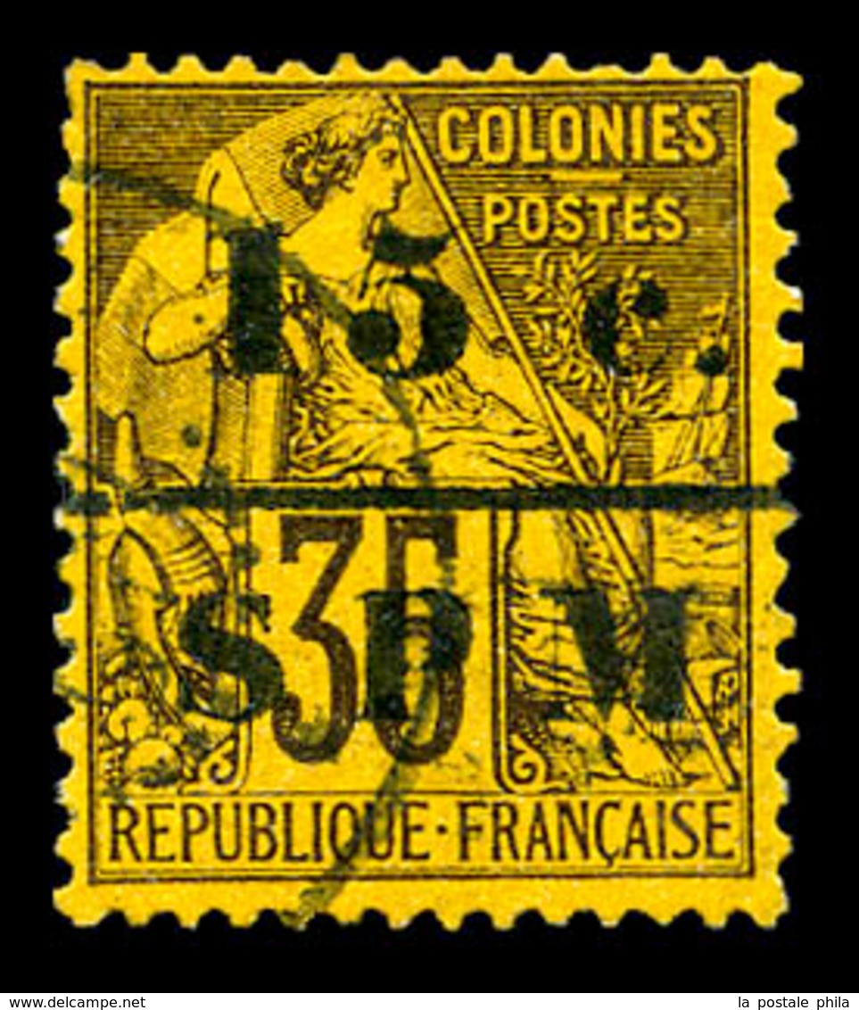 O N°13, 15c Sur 35c De 1881. SUP (signé Brun/certificat)  Qualité: O  Cote: 650 Euros - Used Stamps