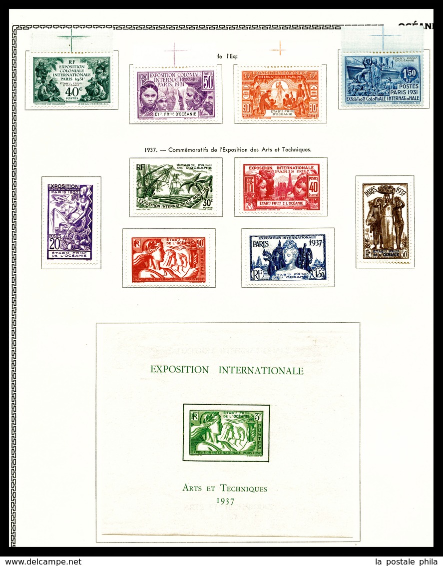 * OCEANIE, 1913/1956: Poste, PA. Bloc, Taxe Collection Bien Fournie. TB  Qualité: *  Cote: 1296 Euros - Collections