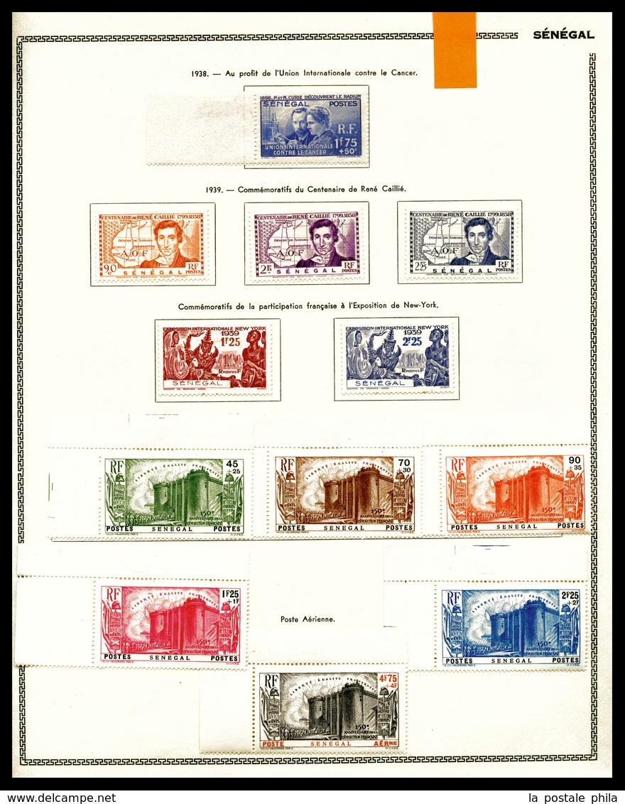 * SENEGAL, Poste, PA, Taxe, 1912/1944, Collection Bien Fournie. TB  Qualité: *  Cote: 452 Euros - Collections