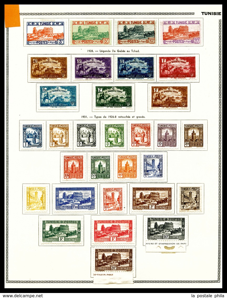 * TUNISIE, 1902/1960: Poste, PA. Bloc, Taxe Collection Bien Fournie. TB  Qualité: *  Cote: 1123 Euros - Collections