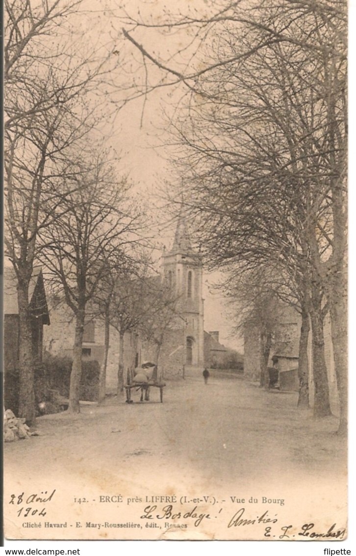 L120B319 - Ercé Près De Liffre - Vue Du Bourg - Cliché Havard - E.Mary Rousselière  N°142 - Carte Précurseur - Other & Unclassified