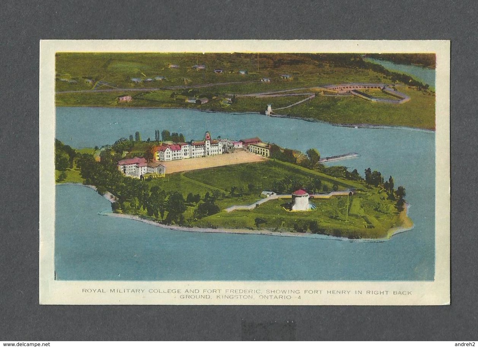 KINGSTON - ONTARIO - ROYAL MILITARY COLLEGE AND FORT FREDERIC SHOWING FORT HENRY - PHOTO -  BY PECO - Kingston