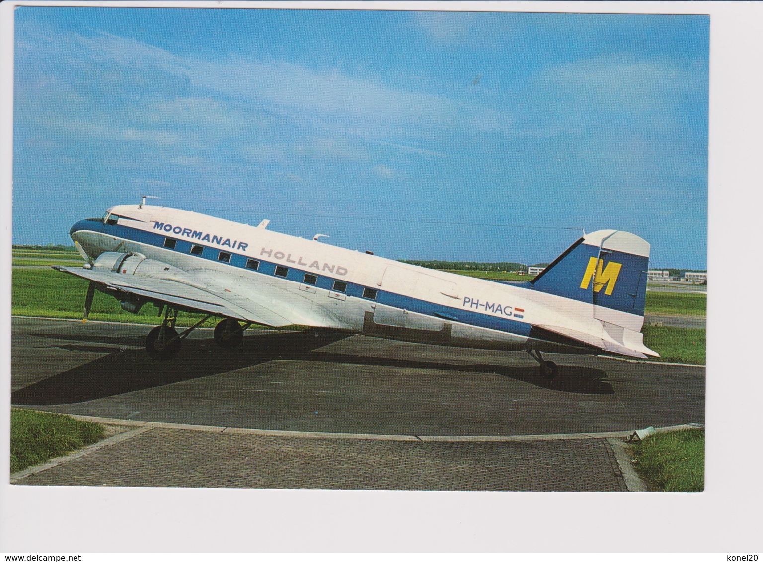 Vintage Rppc KLM Con Moormanair Douglas Dc-3 Aircraft @ Schiphol Airport - 1919-1938: Between Wars