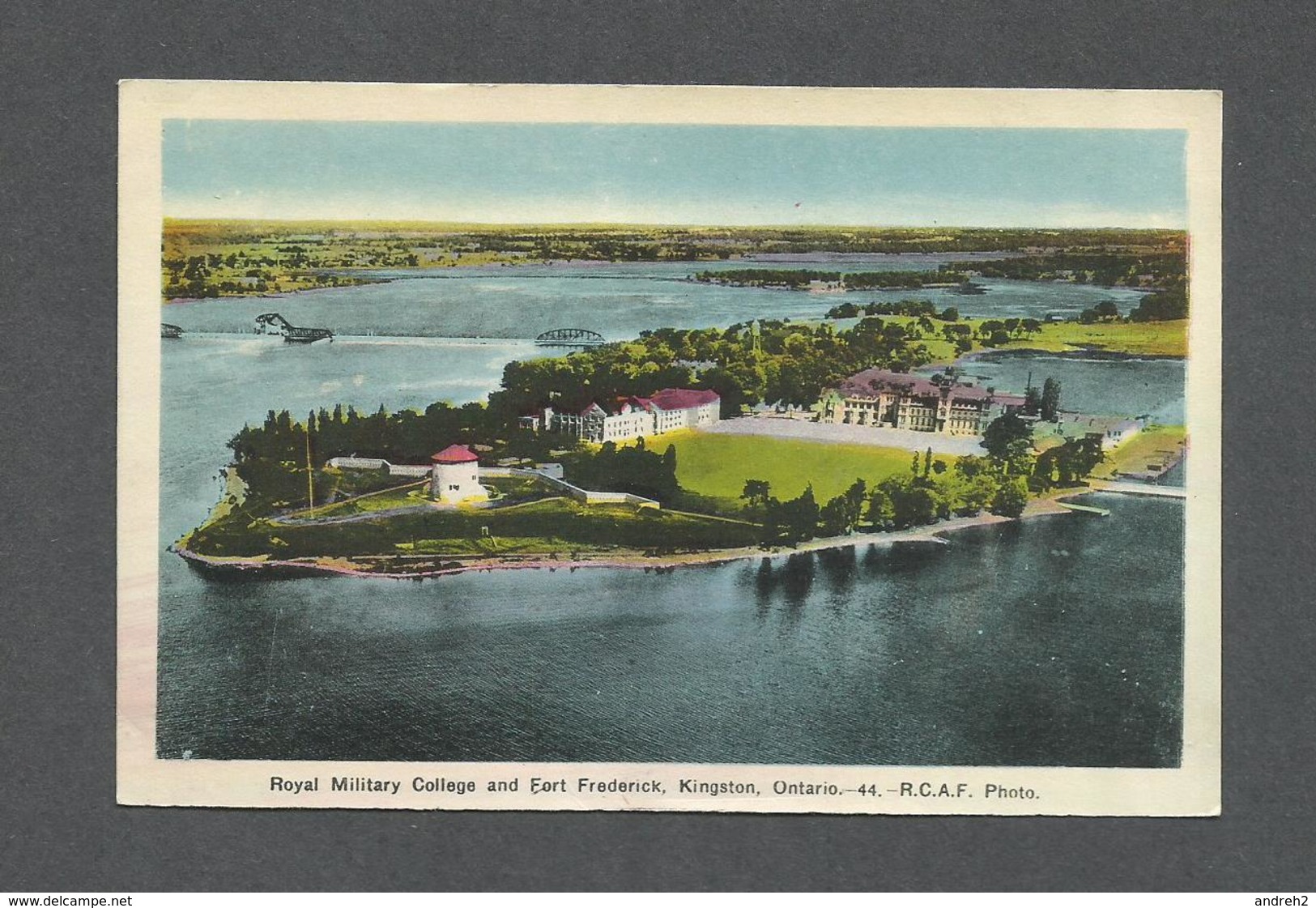 KINGSTON - ONTARIO - ROYAL MILITARY COLLEGE AND FORT FREDERICK - PHOTO R.C.A.F. - BY PECO - Kingston