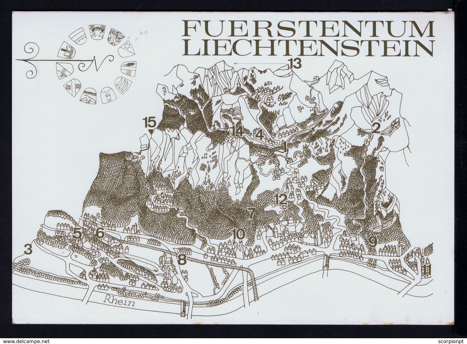 1973 LIECHTENSTEIN Ponts Bridges Architecture Tipycal Houses Regions Forests Trees Landscape Sp5858 - Other & Unclassified