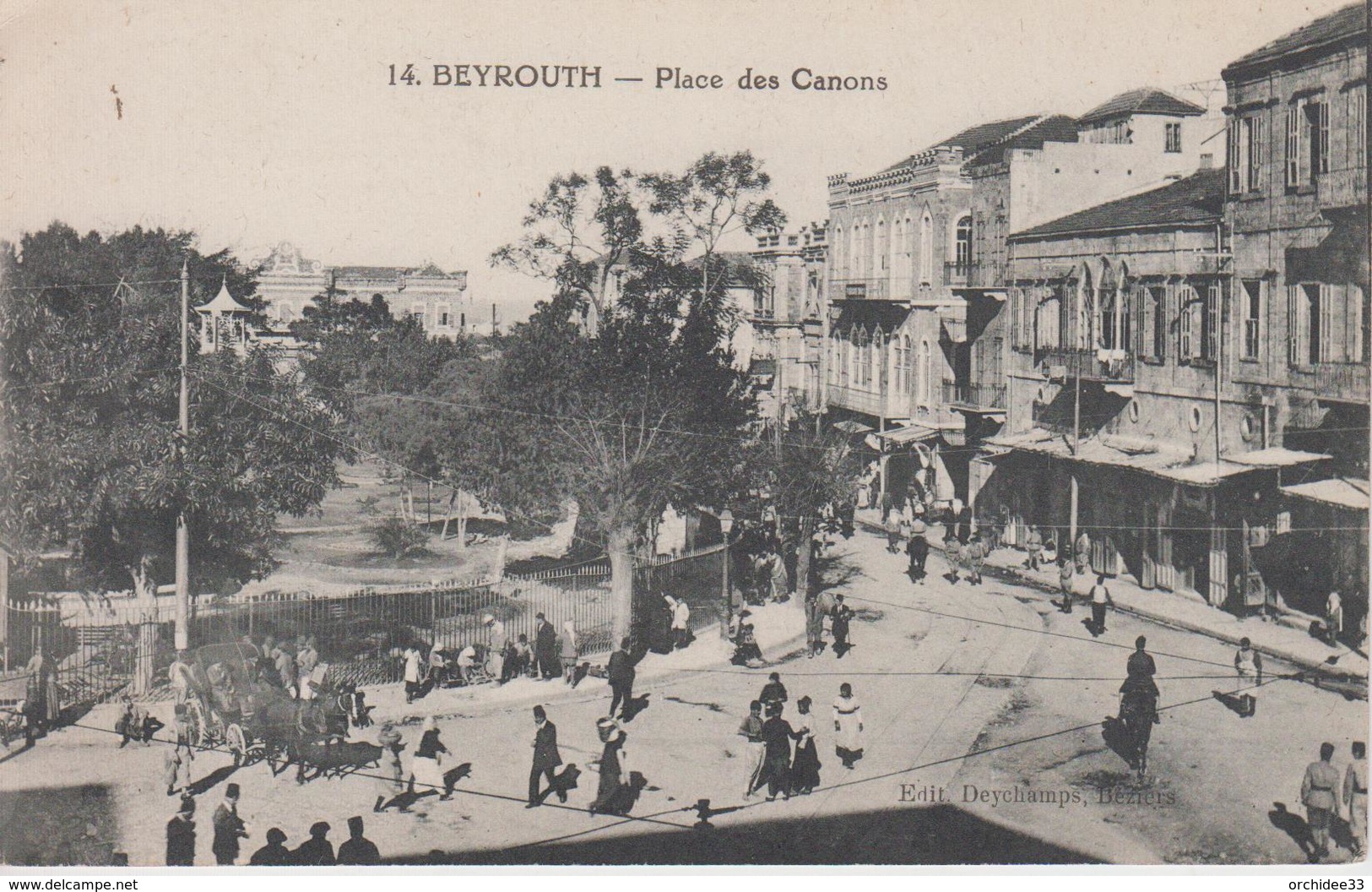 CPA Beyrouth - Place Des Canons (avec Animation) - Liban