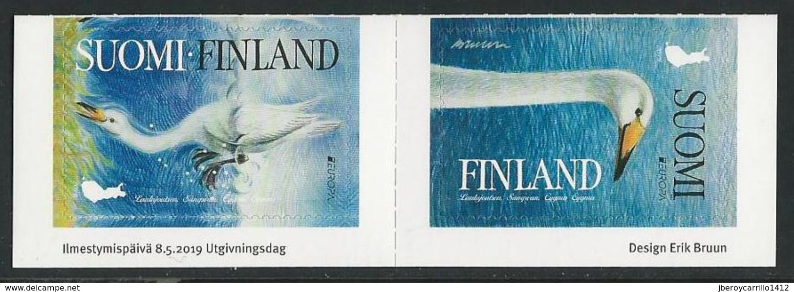 FINLANDIA /FINLAND / FINNLAND /FINLANDIE   -EUROPA 2019-NATIONAL BIRDS.-"AVES-BIRDS -VÖGEL-OISEAUX"- SERIE FINAL HOJA - 2019