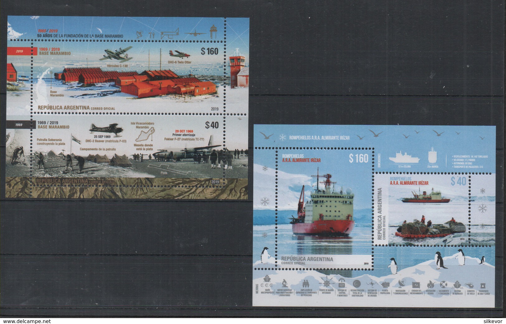 ANTARCTICA/ARGENTINA- STAMPS- 2019-THE ICE-BREAKER ARA ALMIRANTE IRIZAR-MNH - Blocks & Sheetlets