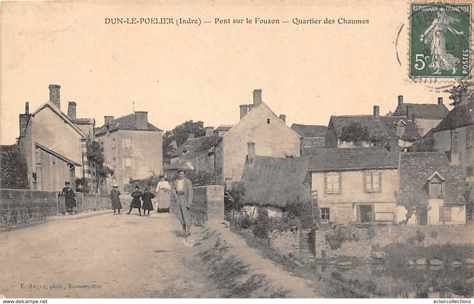 Dun-le-Poëlier      36        Pont Sur Le Fouzon. Quartier Des Chaumes         (voir Scan) - Otros & Sin Clasificación