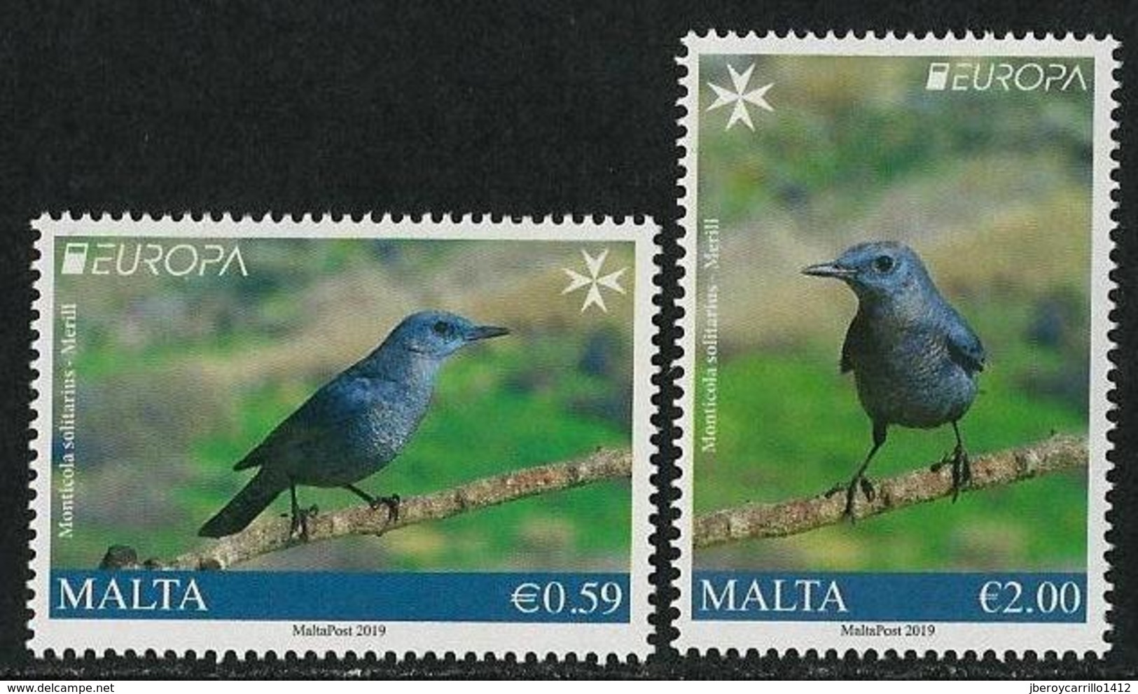 MALTA  -EUROPA 2019- NATIONAL BIRDS.-"AVES- BIRDS -VÖGEL- OISEAUX"- SERIE De 2 V. -  N - 2019