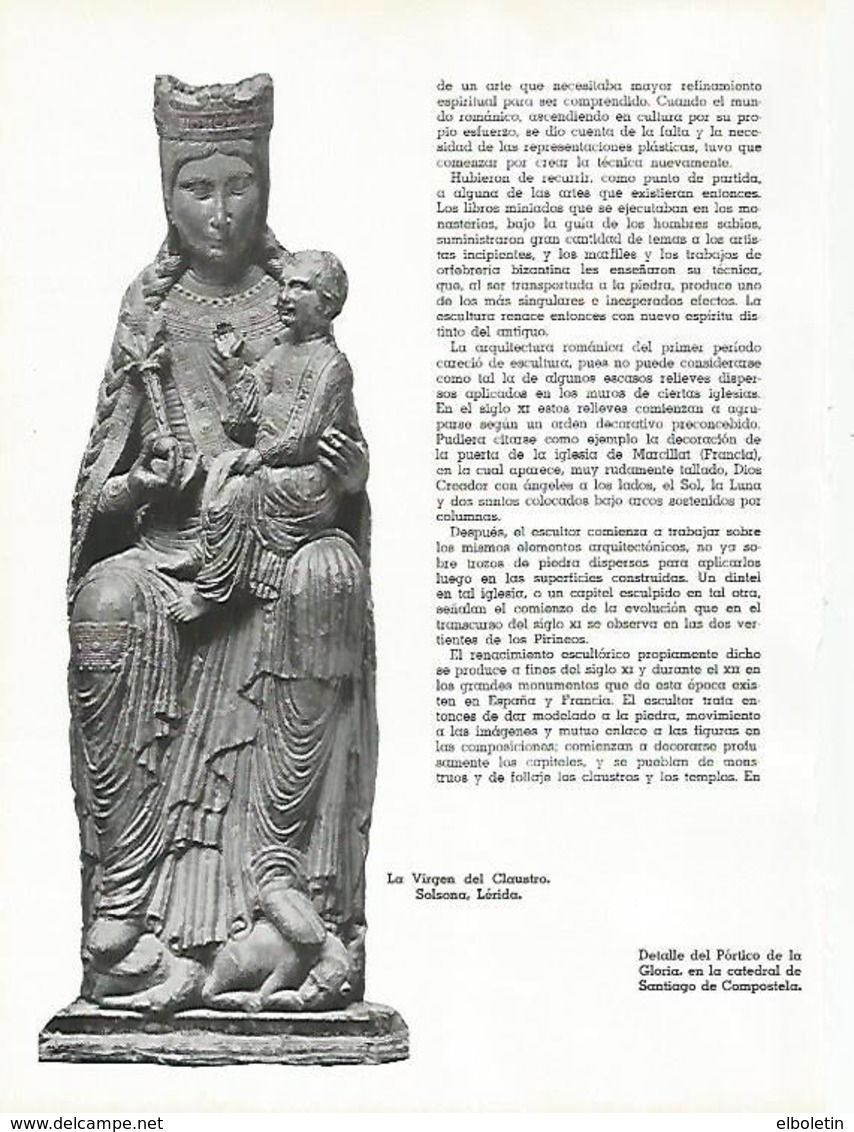 LAMINA 11530: La Virgen Del Claustro De Solsona Lleida - Otros & Sin Clasificación