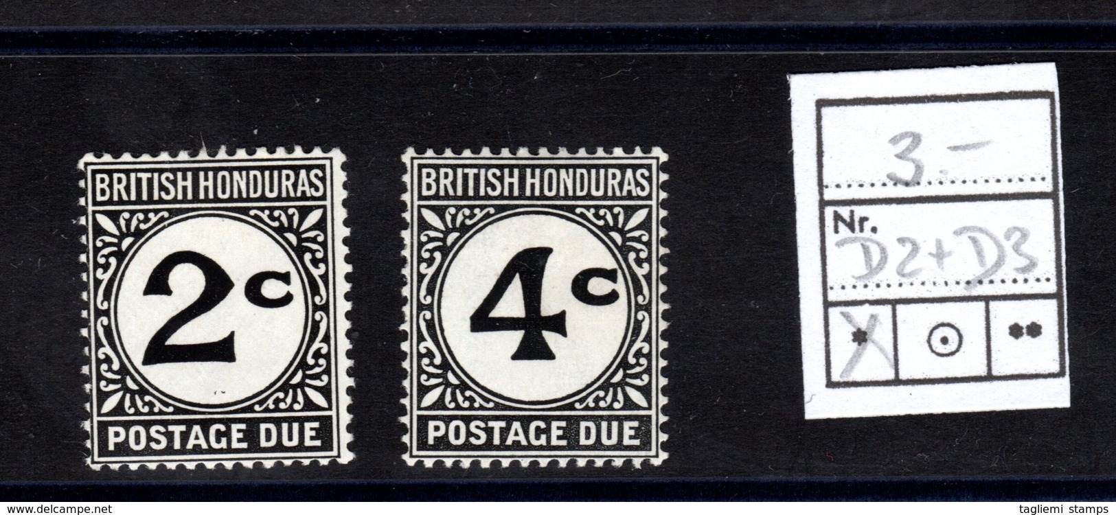 British Honduras, 1923-65, D2 - D3, Mint Hinged - British Honduras (...-1970)