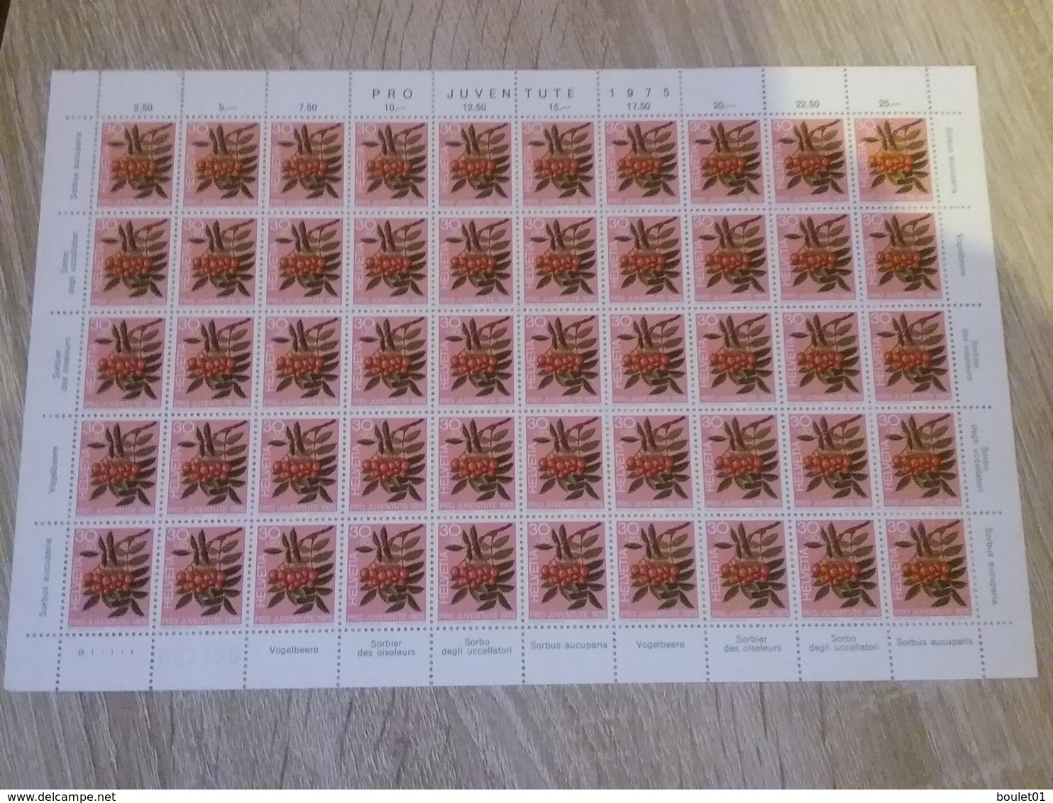 Feuille De 50 Timbres Neufs Du N° 996 Pour Une Cote De 30 Euros Ou 15 FS De Faciale Environ 13,25 € - Collections