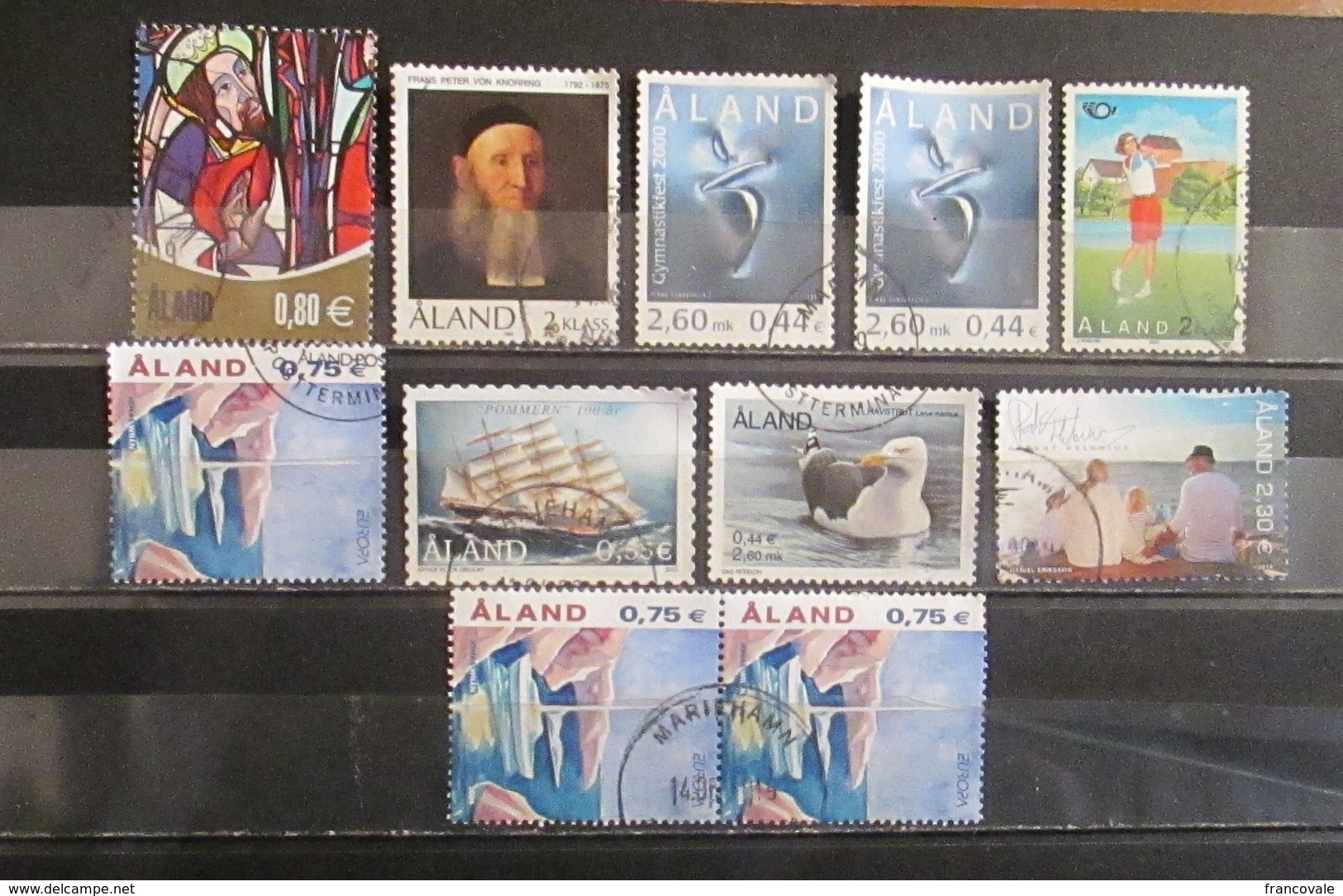 Aland 1992  - 2014 Lot 11 Stamps Used Von Knorring Golf Birds Ship Gymnastik  Europa Family - Aland