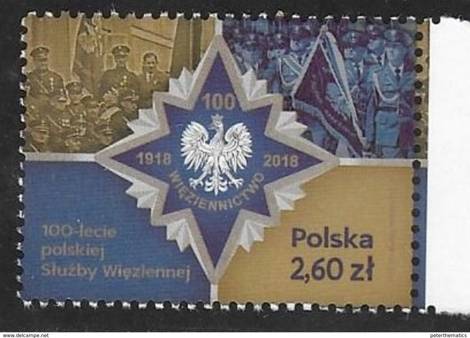 POLAND,  2019, MNH, POLICE, PRISONS, 100th ANNIVERSARY OF POLISH PRISON SERVICE,1v - Police - Gendarmerie