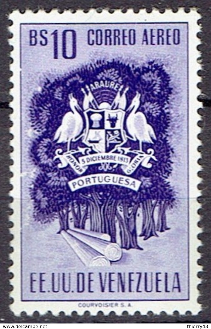 Venezuela 1953 - Coat Of Arms, State Portuguesa - Mi. 890 - Yv. PA491 - MH, Avec Charniere, Ungebraucht - Venezuela