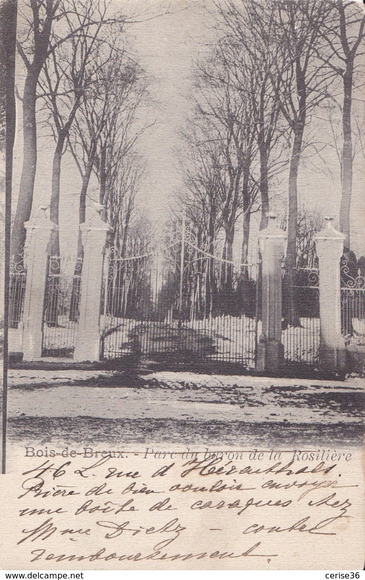 Bois-de-Breux Parc Du Baron De La Rosilière Circulée En 1905 - Autres & Non Classés