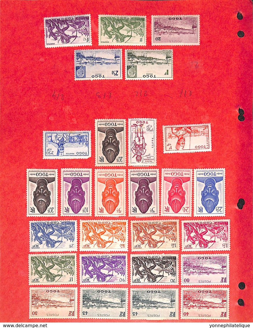 TOGO - Ancienne colonie française Collection timbres neufs et oblitérés avec et sans charnières dont PA N°23