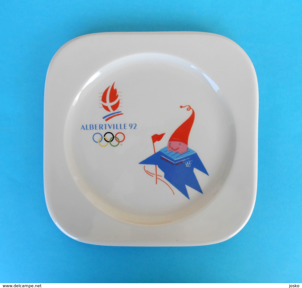 WINTER OLYMPIC GAMES ALBERTVILLE 1992. - Beautifull Porcelain Plate * Jeux Olympiques D'hiver '92. Olympia Olympiade - Habillement, Souvenirs & Autres