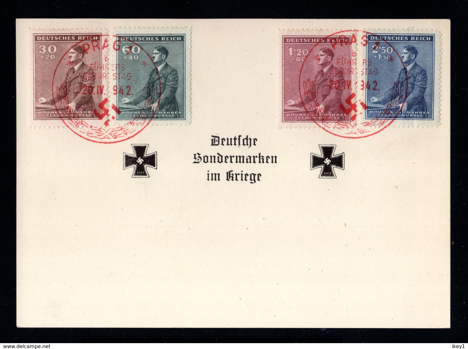 17421-GERMAN EMPIRE-MILITARY PROPAGANDA POSTCARD GERMAN SPECIALTY MARKS IN WAR.1942.WWII.Prag.DEUTSCHES REICH.Carte - Lettres & Documents