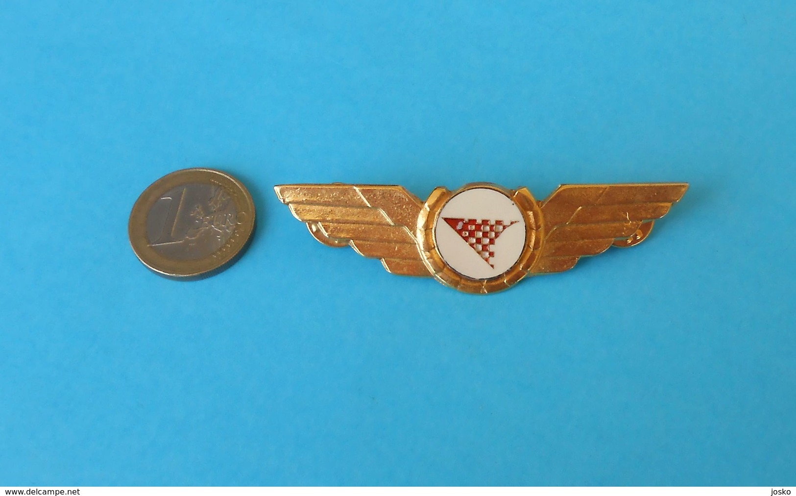 CROATIA AIRLINES (gold Plated) - Nice Large Official Pilot Wings Badge * Pilote Kroatien Croatie Croazia Croacia - Crew-Abzeichen