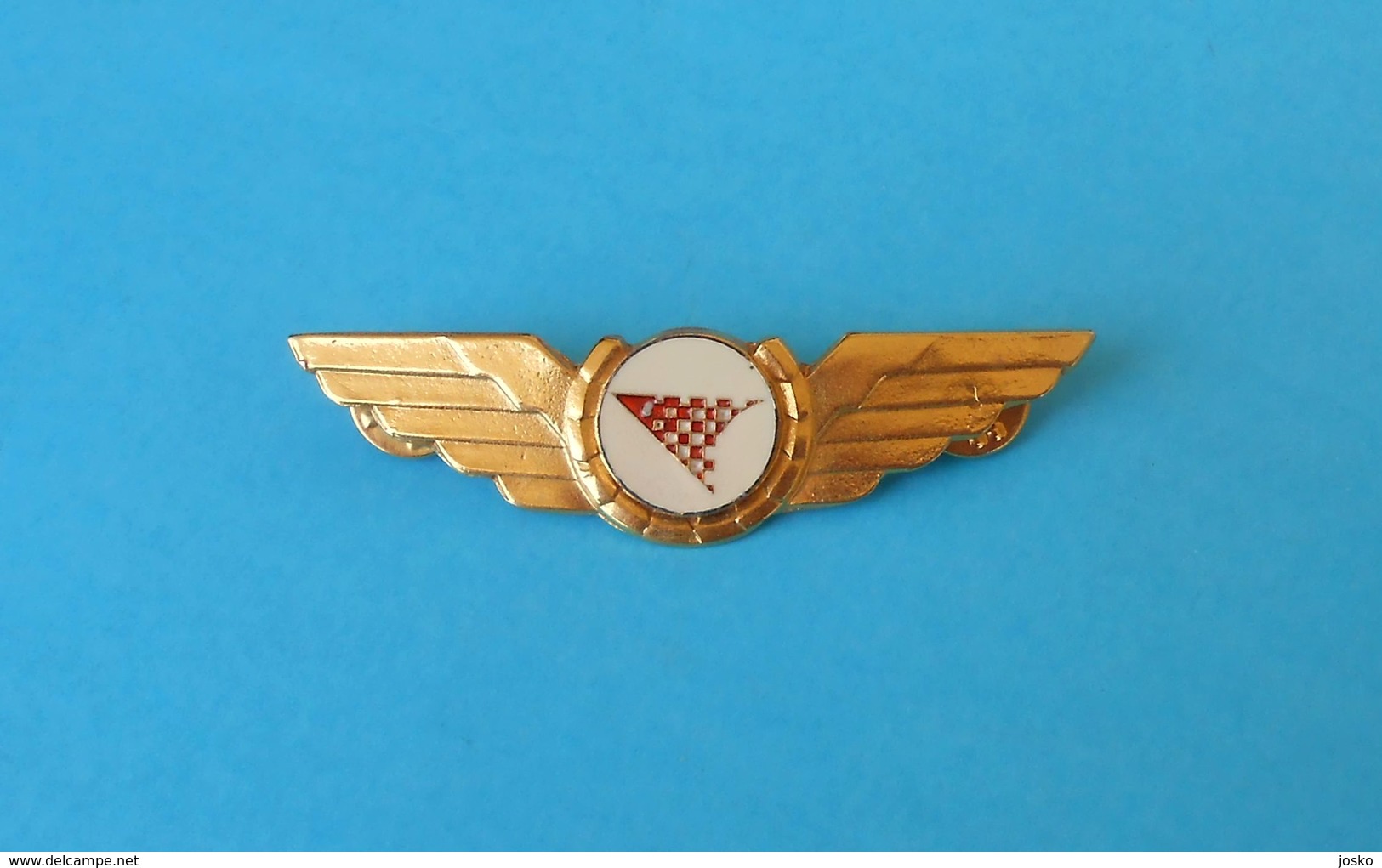 CROATIA AIRLINES (gold Plated) - Nice Large Official Pilot Wings Badge * Pilote Kroatien Croatie Croazia Croacia - Crew-Abzeichen