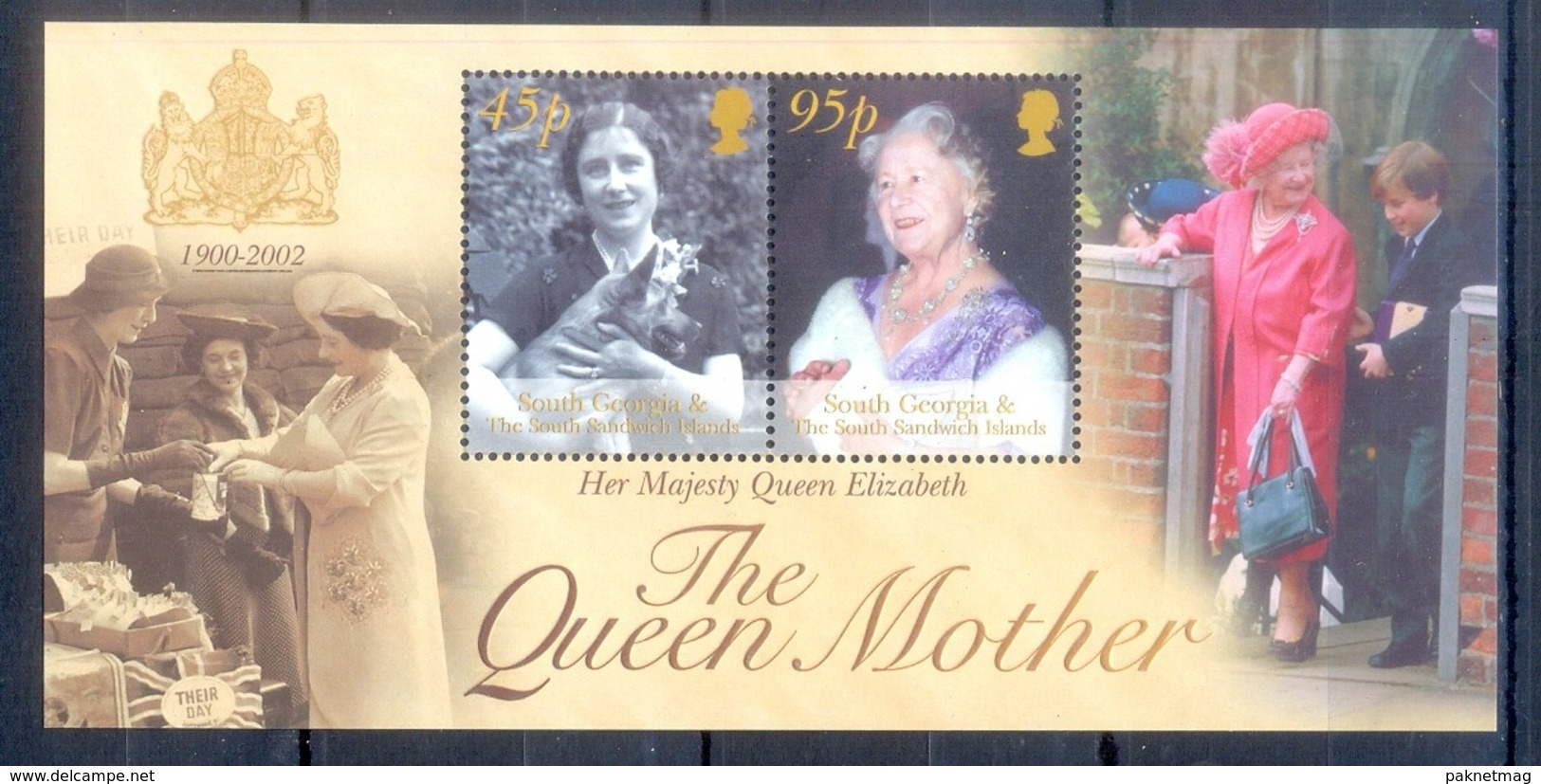 D4- South Georgia 2002 In The Memory Of The Queen Mother Elizabeth. - Georgia