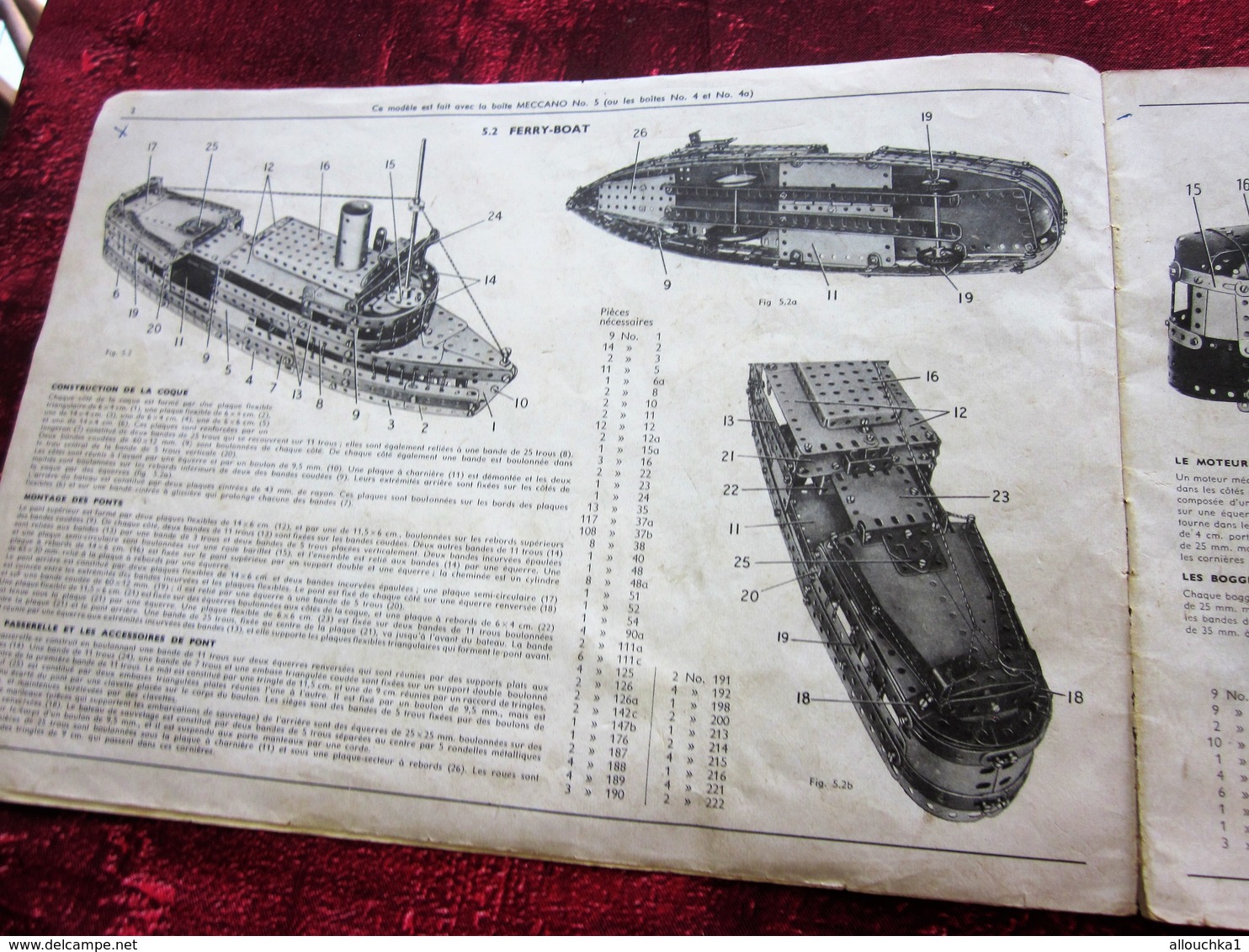 CATALOGUE N°4A INSTRUCTION POUR EMPLOI DES BOITES JEU DE CONSTRUCTION MECCANO  MECANIQUE EN  MINIATURE - Meccano