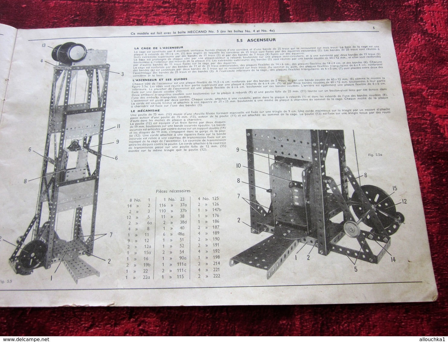 CATALOGUE N°4A INSTRUCTION POUR EMPLOI DES BOITES JEU DE CONSTRUCTION MECCANO  MECANIQUE EN  MINIATURE