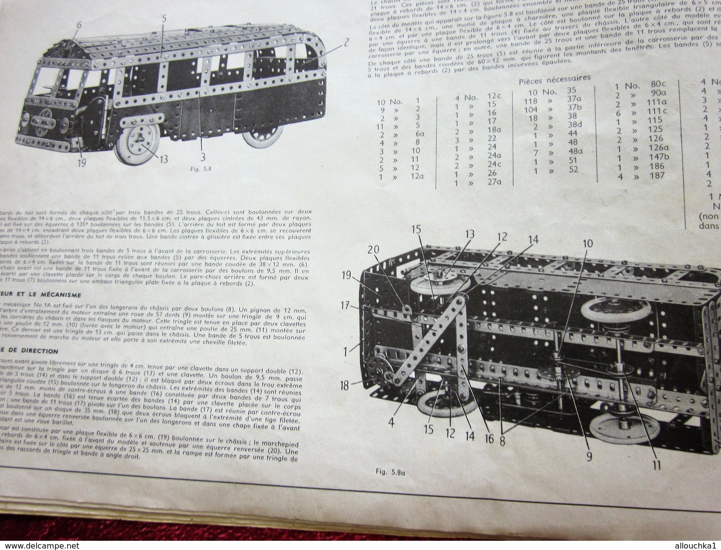 CATALOGUE N°4A INSTRUCTION POUR EMPLOI DES BOITES JEU DE CONSTRUCTION MECCANO  MECANIQUE EN  MINIATURE