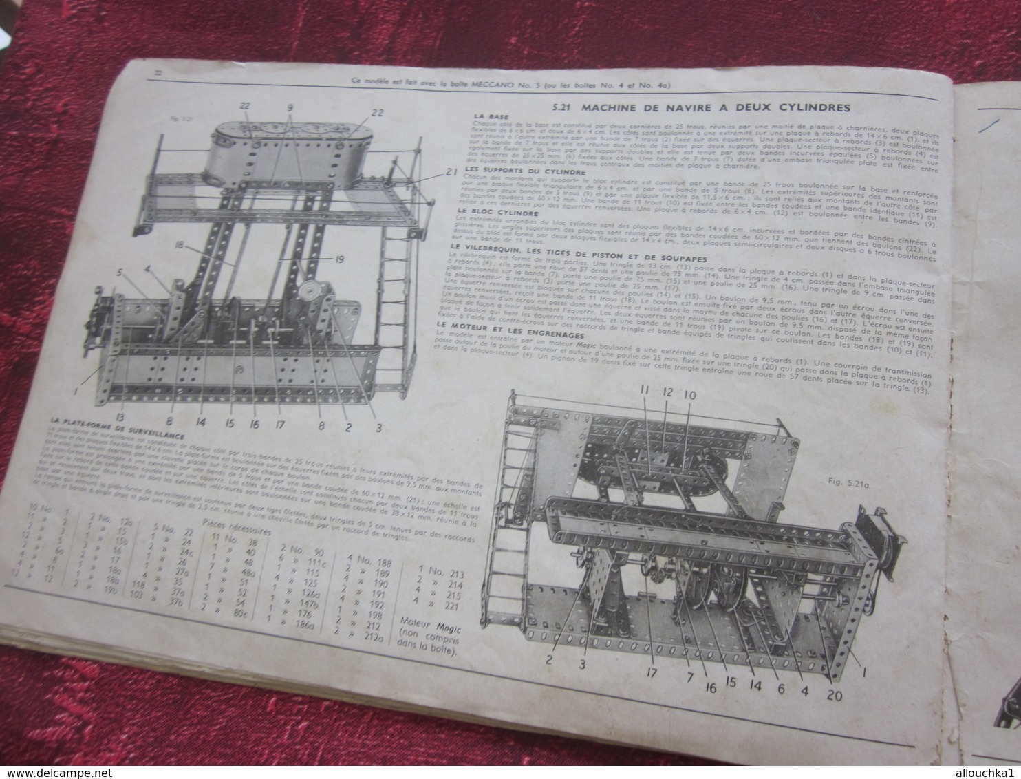 CATALOGUE N°4A INSTRUCTION POUR EMPLOI DES BOITES JEU DE CONSTRUCTION MECCANO  MECANIQUE EN  MINIATURE