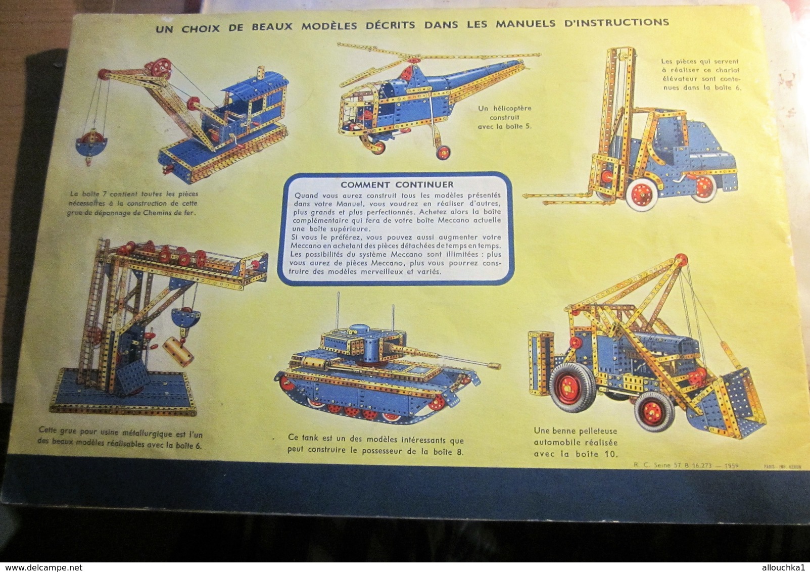 CATALOGUE N°4A INSTRUCTION POUR EMPLOI DES BOITES JEU DE CONSTRUCTION MECCANO  MECANIQUE EN  MINIATURE