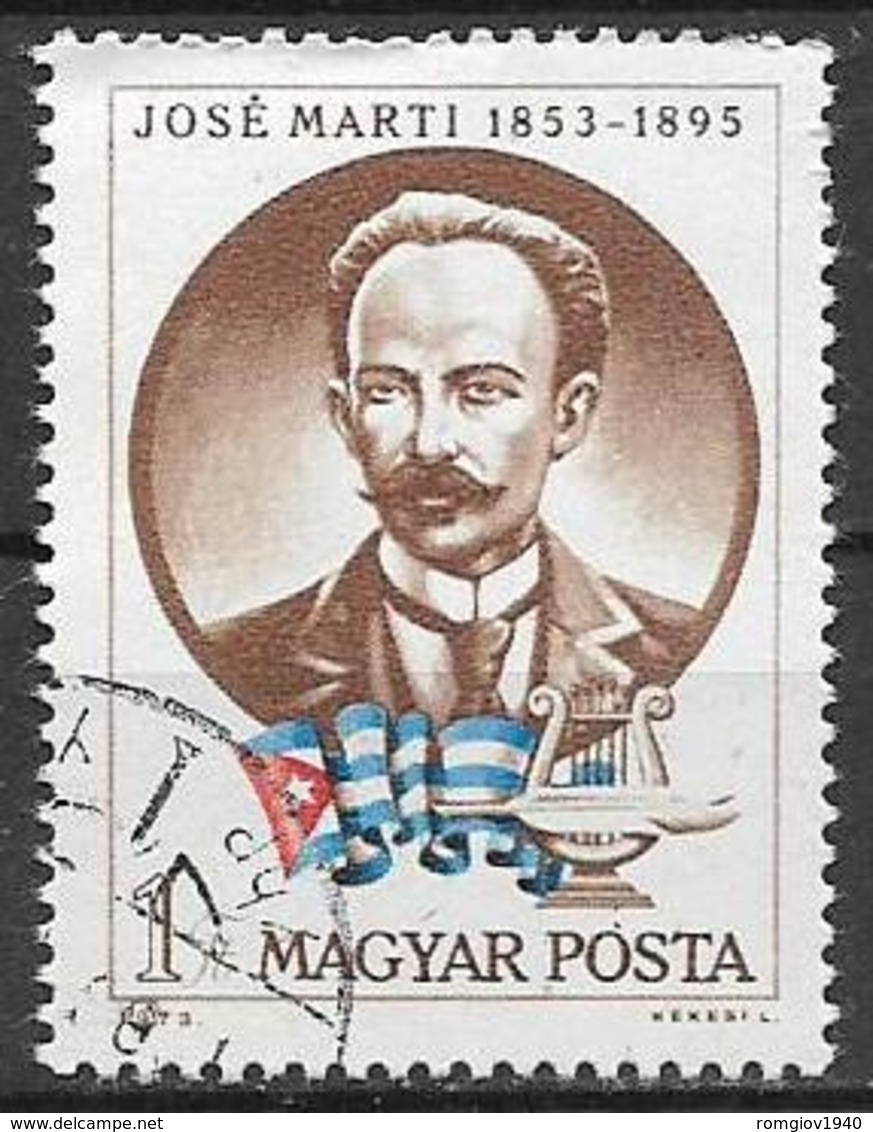 UNGHERIA  1973  JOSE' MARTI YVERT. 2343 USATO VF - Usati