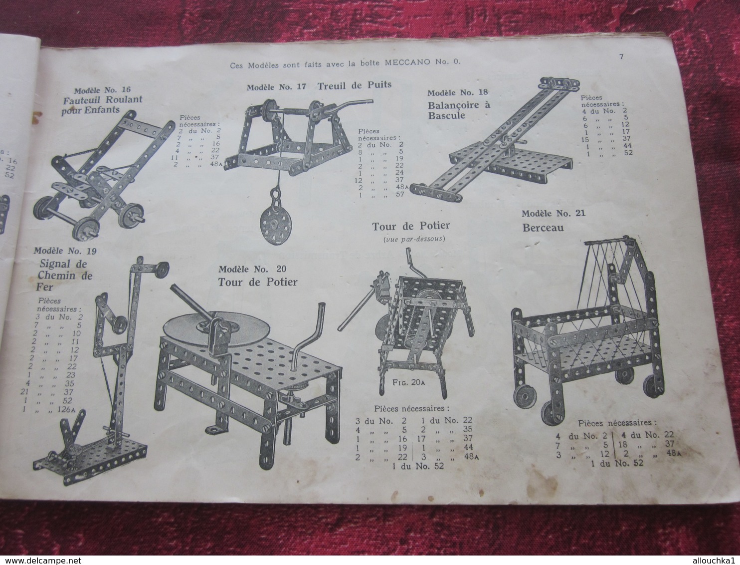 ANCIEN CATALOGUE  INSTRUCTION POUR EMPLOI DES BOITES JEU DE CONSTRUCTION MECCANO TRAINS HORNBY INCOMPLET