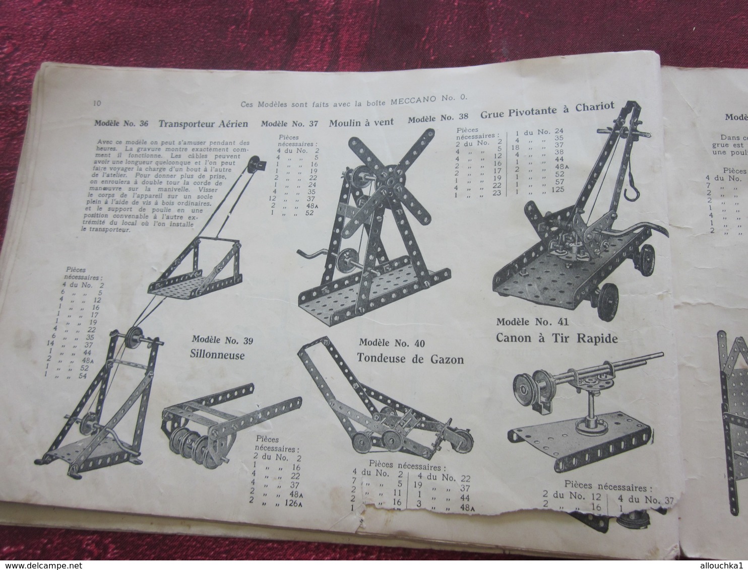 ANCIEN CATALOGUE  INSTRUCTION POUR EMPLOI DES BOITES JEU DE CONSTRUCTION MECCANO TRAINS HORNBY INCOMPLET