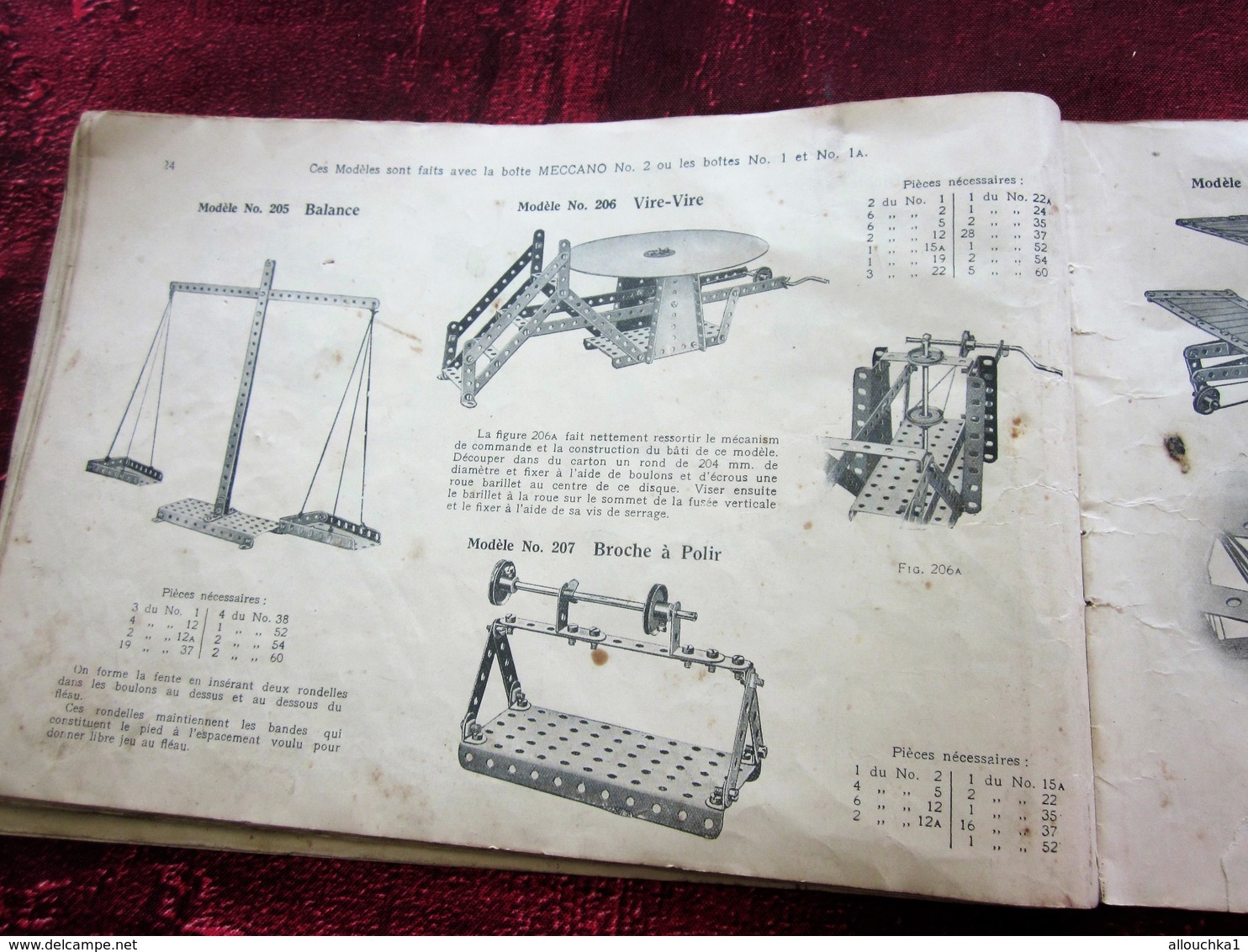 ANCIEN CATALOGUE  INSTRUCTION POUR EMPLOI DES BOITES JEU DE CONSTRUCTION MECCANO TRAINS HORNBY INCOMPLET