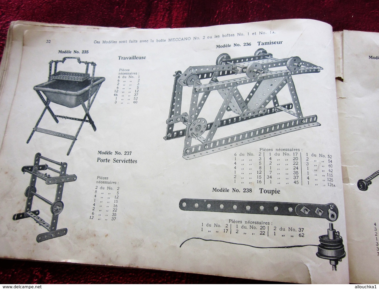 ANCIEN CATALOGUE  INSTRUCTION POUR EMPLOI DES BOITES JEU DE CONSTRUCTION MECCANO TRAINS HORNBY INCOMPLET