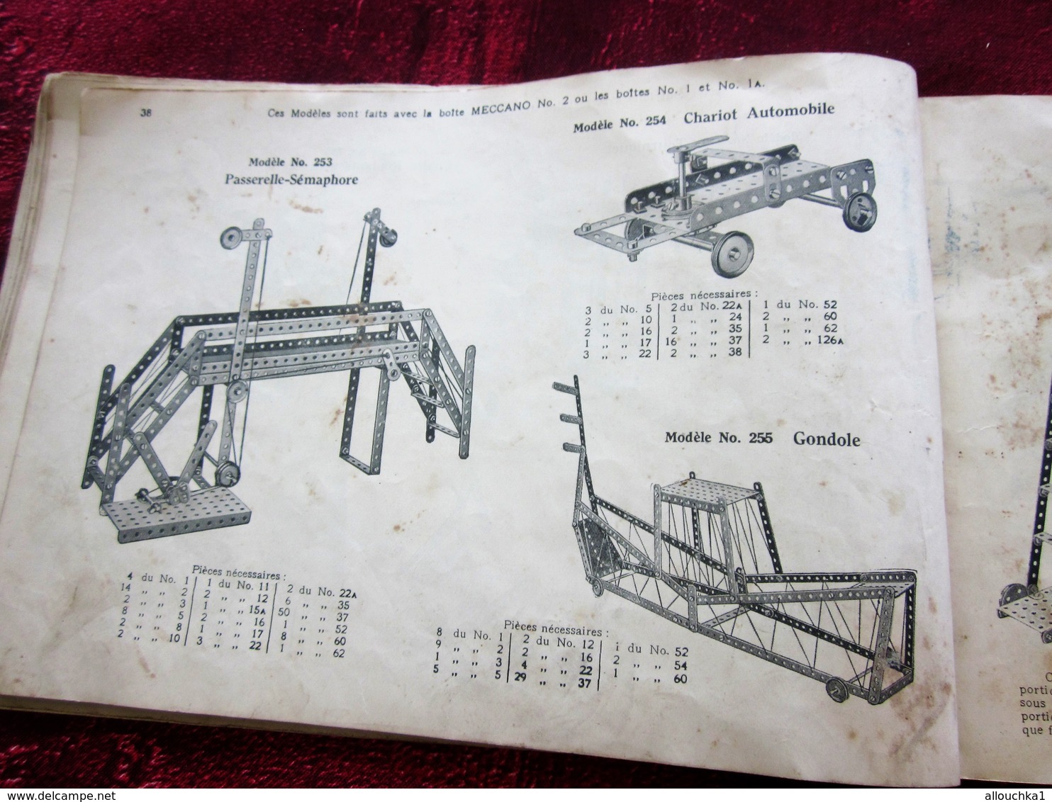 ANCIEN CATALOGUE  INSTRUCTION POUR EMPLOI DES BOITES JEU DE CONSTRUCTION MECCANO TRAINS HORNBY INCOMPLET