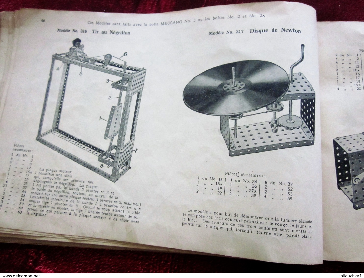 ANCIEN CATALOGUE  INSTRUCTION POUR EMPLOI DES BOITES JEU DE CONSTRUCTION MECCANO TRAINS HORNBY INCOMPLET