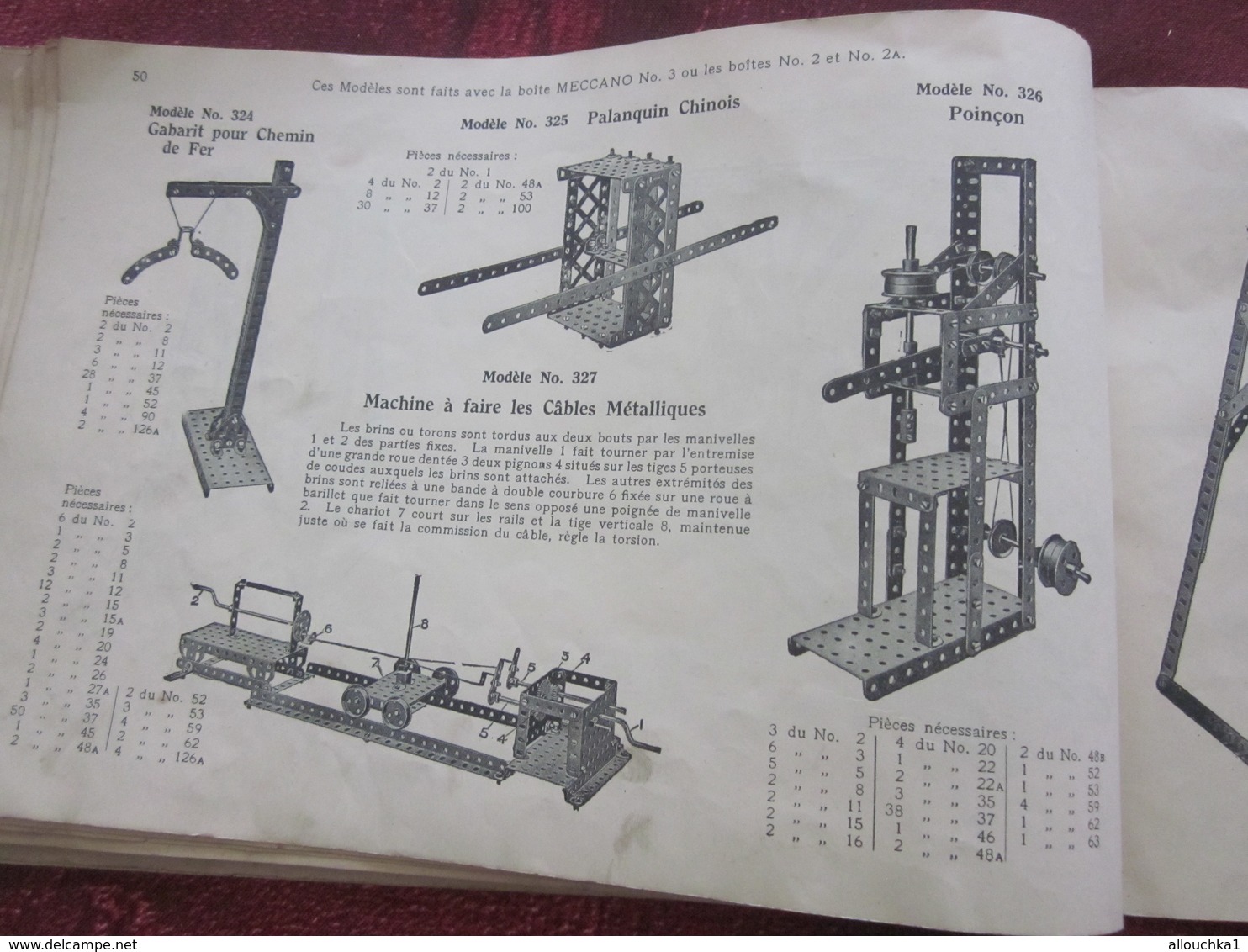 ANCIEN CATALOGUE  INSTRUCTION POUR EMPLOI DES BOITES JEU DE CONSTRUCTION MECCANO TRAINS HORNBY INCOMPLET