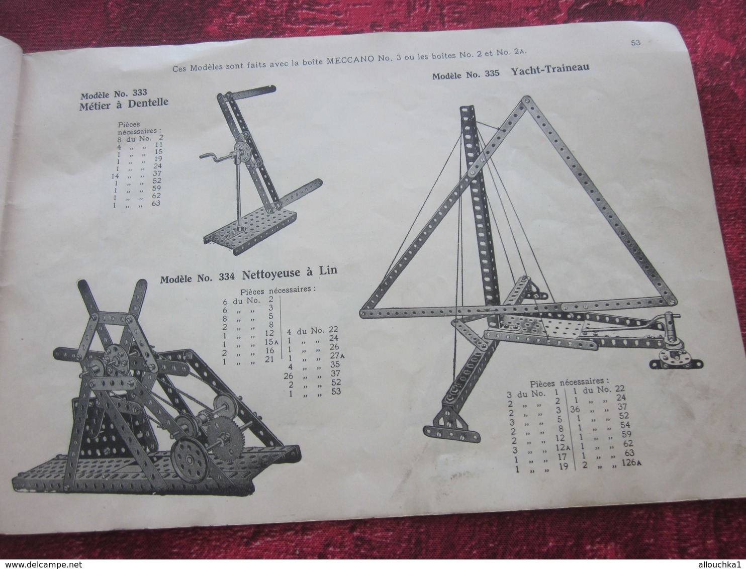 ANCIEN CATALOGUE  INSTRUCTION POUR EMPLOI DES BOITES JEU DE CONSTRUCTION MECCANO TRAINS HORNBY INCOMPLET