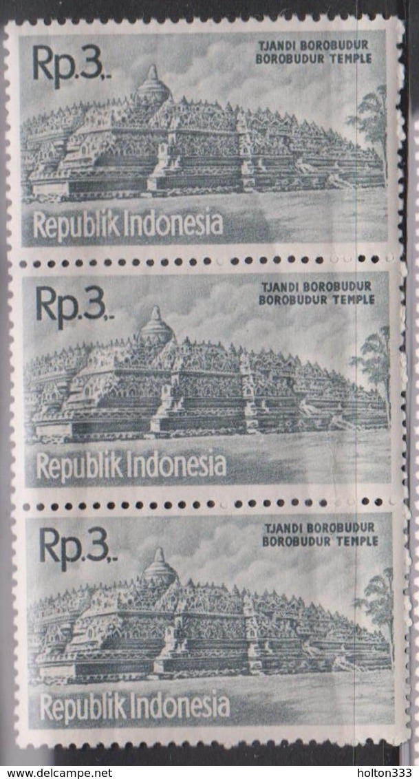 INDONESIA Scott # 516 MNH Strip Of 3 - Borobudur Temple - Indonesia