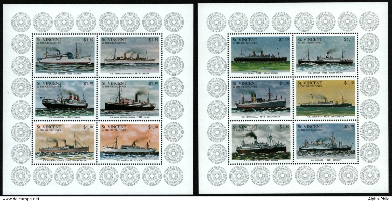 St. Vincent 1996 - Mi-Nr. 3747-3758 ** - MNH - Schiffe / Ships - St.Vincent (1979-...)