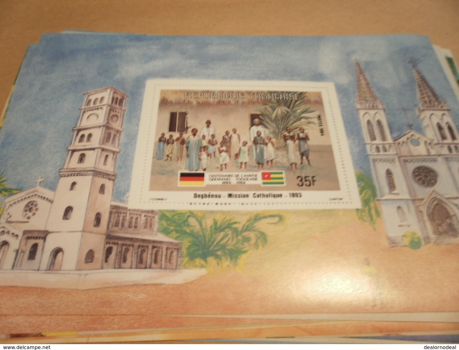Miniature Sheet 1984 Togolaise Togo German Friendship Catholic Mission 1893 - Togo (1960-...)