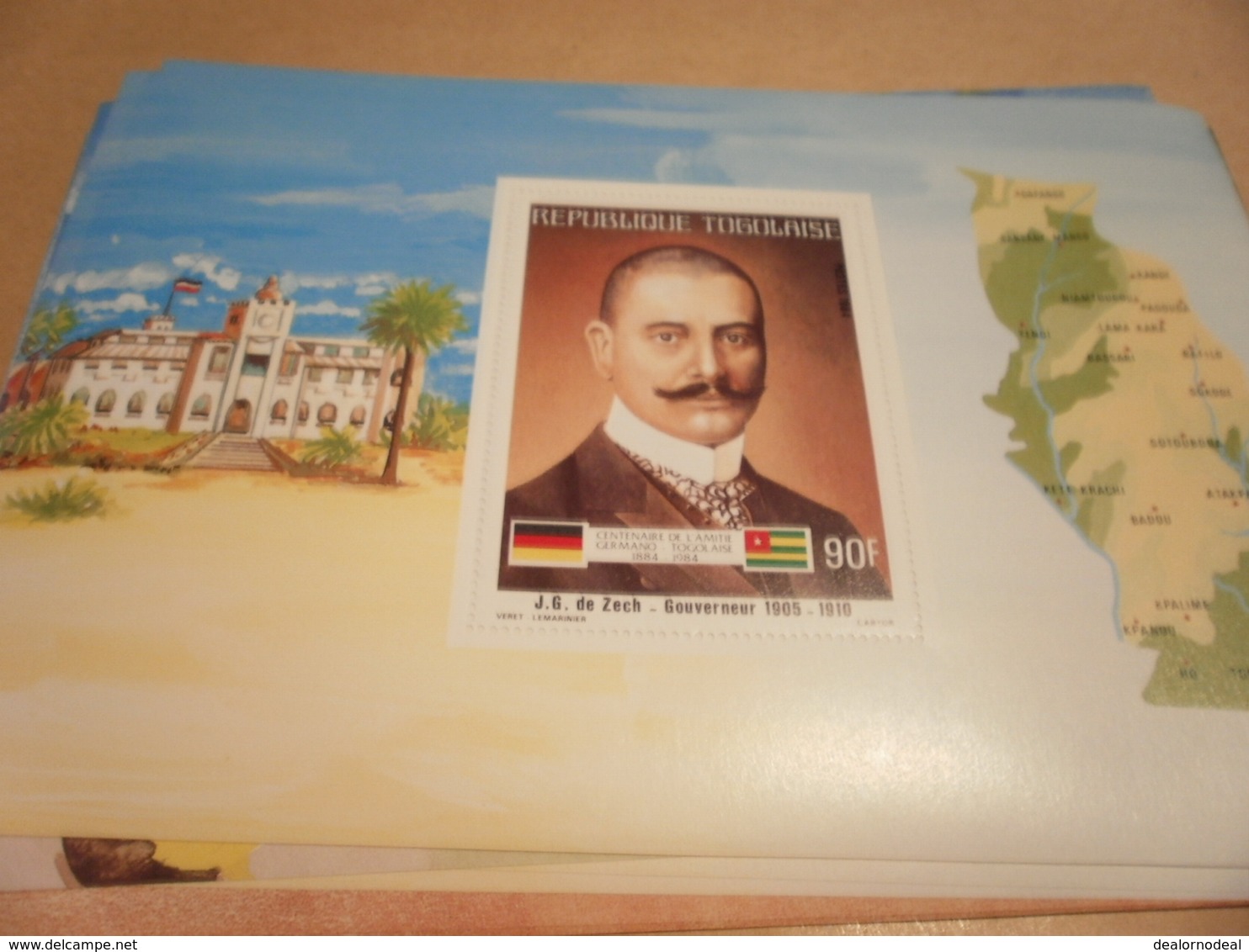 Miniature Sheet 1984 Togolaise Togo German Friendship Governor Zech 1905-1910 - Togo (1960-...)