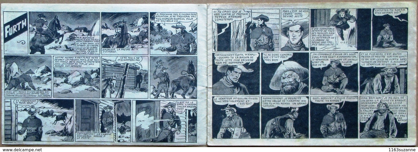 EO Editions SAGE, 15 Juin 1948 > COLLECTION WILD-WEST - KANSAS KID #1 : Furth - Sagédition