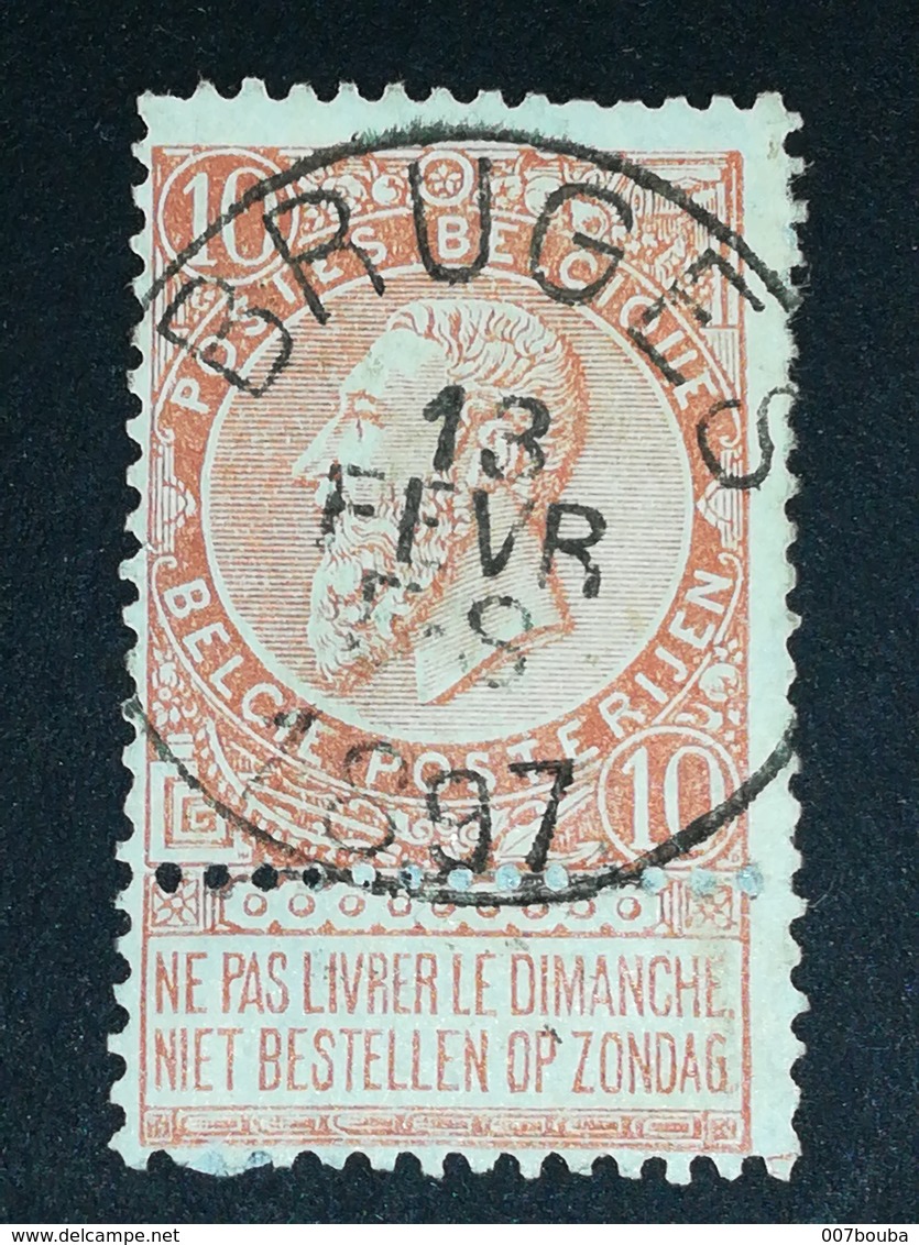 COB N ° 57 Oblitération Bruges 1897 - 1893-1900 Fine Barbe