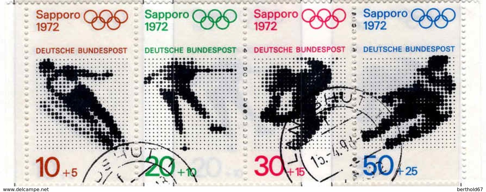 RFA Poste Obl Yv: 544A/547A Jeux Olympiques D'hiver Sapporo Tbres Du Bloc  (TB Cachet Rond) - Used Stamps